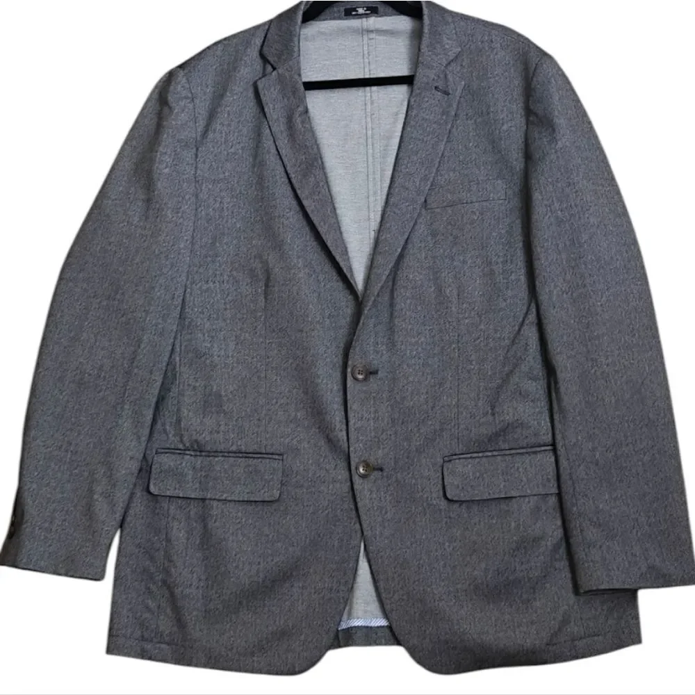 Haggar In Motion Tailored Fit The Knit Blazer In Gray Size 44 L